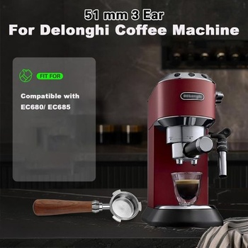 Držiak filtra Buithafu 51mm bez dna pre DeLonghi EC680/EC685/EC785/EC820/EC850/EC860, nerezová oceľ