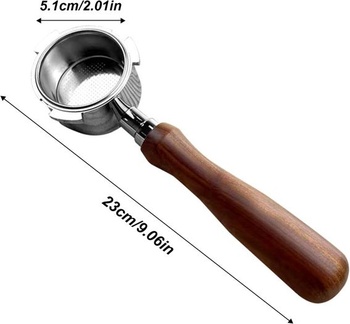 Držiak filtra Buithafu 51mm bez dna pre DeLonghi EC680/EC685/EC785/EC820/EC850/EC860, nerezová oceľ