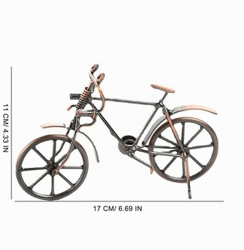 Figuratívna dekorácia bicykla, miniatúrna socha bicykla, dekorácia kovových modelov