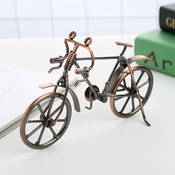 Figuratívna dekorácia bicykla, miniatúrna socha bicykla, dekorácia kovových modelov
