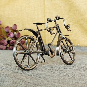 Figuratívna dekorácia bicykla, miniatúrna socha bicykla, dekorácia kovových modelov