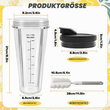 2 náhradní díly pro mixér Ninja 24oz