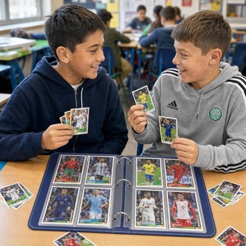 Album na futbalové karty na 400 kariet, zberateľský album na futbalové karty so zipsom a 50