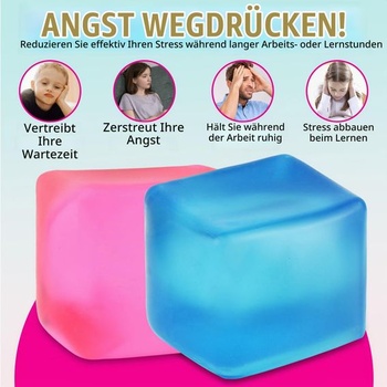 MEIEST Obria stresová kocka - 8 cm kocka - Senzorická mačkacia hračka Fidget s veľmi pevnou
