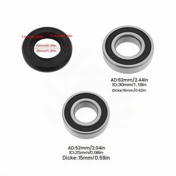 Súprava guličkových ložísk a tesnení Briny River 1 súprava pre práčku 6205-2RS 6206-2RS 35 x 62 x