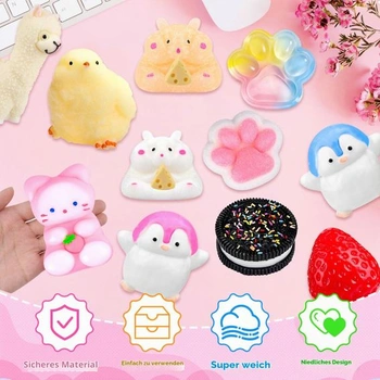 11 senzorických hraček Taba Squishy pro úlevu od stresu, kočičí tlapka