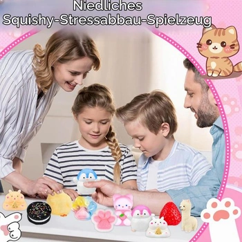 11 senzorických hraček Taba Squishy pro úlevu od stresu, kočičí tlapka