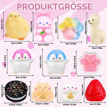 11 senzorických hraček Taba Squishy pro úlevu od stresu, kočičí tlapka