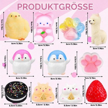 11 senzorických hračiek Taba Squishy pre úľavu od stresu, mačacia labka