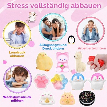 11 senzorických hračiek Taba Squishy pre úľavu od stresu, mačacia labka