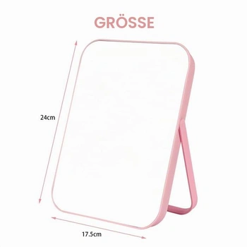 Zrcátko OSDUE 17,5 × 24 cm Super HD, skládací stolní zrcátko, přenosné kosmetické zrcátko, skládací