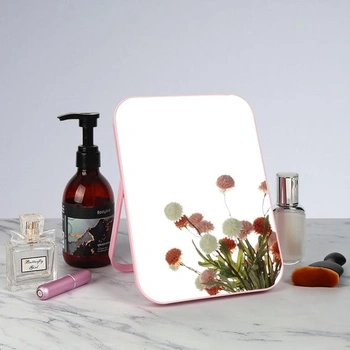 Zrcátko OSDUE 17,5 × 24 cm Super HD, skládací stolní zrcátko, přenosné kosmetické zrcátko, skládací