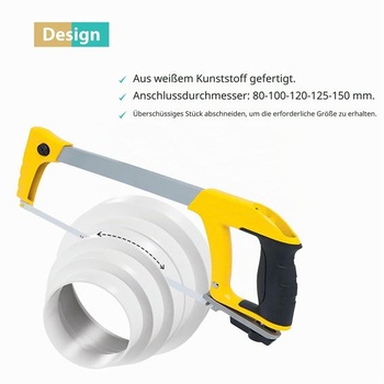 Univerzální redukce Ø 80 – 150 mm, nastavitelná pro hadice ve ventilačních systémech; výfuk