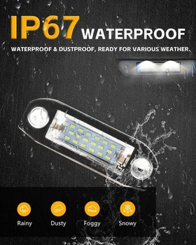 LED osvětlení SPZ pro Volvo C30 C70 S40 S60 S80 V50 V60 V70 XC60 XC70 XC90, [Odolné a efektivní]