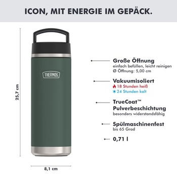 Termoska THERMOS ICON Termoska 0,71 l, udrží nápoje teplé 18 hodín, lesná podložka Forest 710 ml