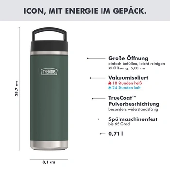 Termoska THERMOS ICON Termoska 0,71 l, udrží nápoje teplé 18 hodin, lesní podložka Forest 710 ml