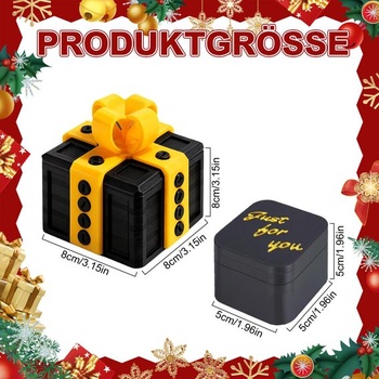 2dielna darčeková krabička Annoying Gift, 3D darčeková krabička The Annoying Gift ČIERNA