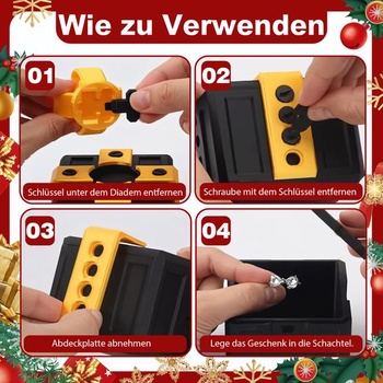 2dielna darčeková krabička Annoying Gift, 3D darčeková krabička The Annoying Gift ČIERNA