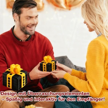 2dielna darčeková krabička Annoying Gift, 3D darčeková krabička The Annoying Gift ČIERNA