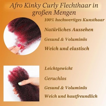 Afro kudrnaté syntetické vlasy 12 palců, balení po 3 kusech, Marley Twist pro prodloužení dredů,