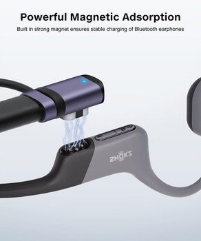 Nabíjecí adaptér USB-C pro sluchátka Shokz (2 ks) S710 fialový