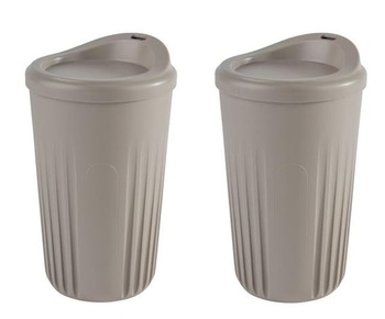 APS 67552 Sada opakovane použiteľných kelímkov na cestu, 2 kelímky + 2 viečka, 400 ml, polypropylén,