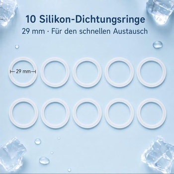 Tesniace krúžky pre výrobník zmrzliny, 10 kusov, silikónové, 29 mm