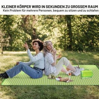 Pikniková deka reakoo 200x300 cm, XXL nepromokavá plážová deka, velká pikniková deka s rukojetí,