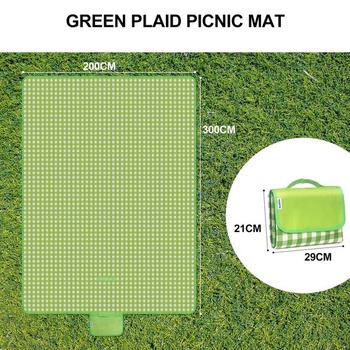 Pikniková deka reakoo 200x300 cm, XXL nepromokavá plážová deka, velká pikniková deka s rukojetí,