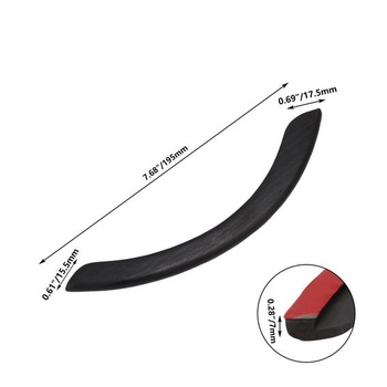 Yibuy 19,5x1,4 cm čierna figurálna palisandrová lakťová opierka pre akustickú gitaru 39-41 palcov