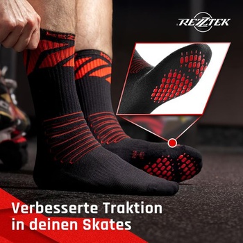 Ponožky na hokejové korčule – Priľnavá podrážka a ochrana proti zahryznutiu šnúrok XS Crew Socks