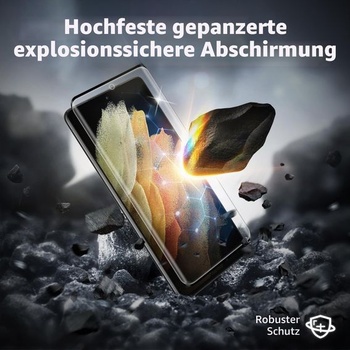 Ochranné tvrdené sklo pre Samsung Galaxy S21 Ultra, 3 ks, tvrdosť 9H, kompatibilný s odtlačkami prstov,
