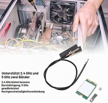 Bezdrôtová karta AX201NGW, M.2 WiFi modul pre notebook s Bluetooth 5.0, 3000 Mbit/s 2,4 GHz a 5 GHz