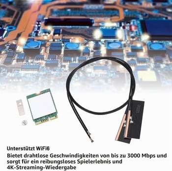 Bezdrôtová karta AX201NGW, M.2 WiFi modul pre notebook s Bluetooth 5.0, 3000 Mbit/s 2,4 GHz a 5 GHz