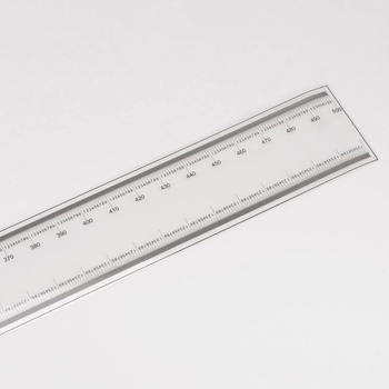 Priehľadné flexibilné pravítko s mapou sourcingu 50 cm, mierka 0,1 mm s uhlovými a šírkovými
