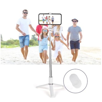 Flintronic selfie tyč, výsuvná hliníková selfie tyč 3 v 1, Bluetooth selfie tyč s výplňovým svetlom