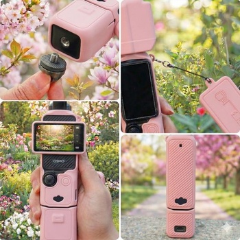 Pouzdro pro DJI Osmo Pocket 3/Xtra Muse s objektivem a ochranou displeje, růžové