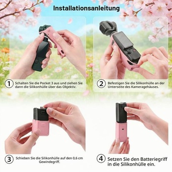 Pouzdro pro DJI Osmo Pocket 3/Xtra Muse s objektivem a ochranou displeje, růžové