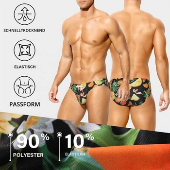 Pánské plavecké slipy Casey Kevin, krátké přiléhavé plavecké šortky, letní plavky se stahovací