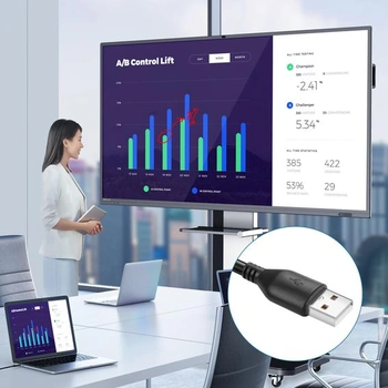 SinLoon DC Boost kabel USB 5V na 12V Boost měnič, USB 2.0 zástrčka na holý kabel, vhodný pro