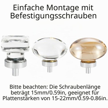 TopHomer Decor Priehľadné okrúhle krištáľové úchytky, 4 kusy 45 mm umelé krištáľové vonkajšie úchytky na