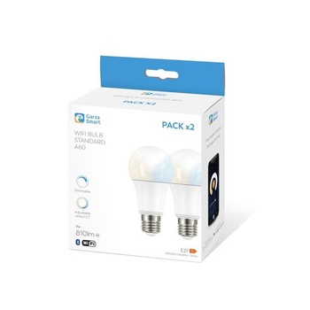 LED žárovky Garza Smarthome, WiFi, 9 W, 810 lm, standardní, E27, funkce stmívání, hlasové ovládání