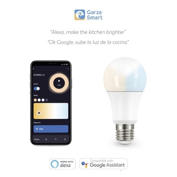 LED žárovky Garza Smarthome, WiFi, 9 W, 810 lm, standardní, E27, funkce stmívání, hlasové ovládání