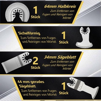Oscilačné pílové listy pre multifunkčné nástroje, 5 kusov, príslušenstvo pre multifunkčné nástroje,