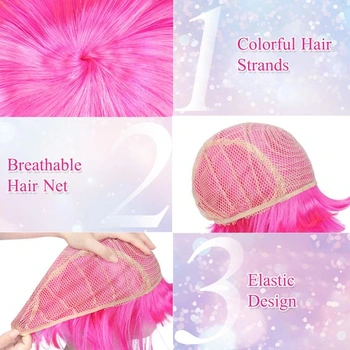 Paruka Sofiyan Bob se slunečními brýlemi, paruka pro cosplay párty s ofinou, královská modrá