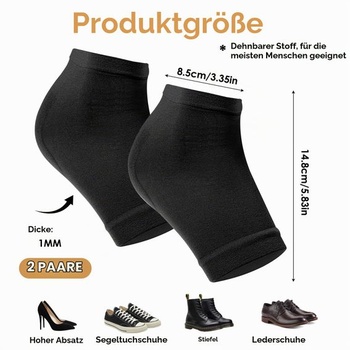 Ponožky na päty na popraskané päty, 2 páry ponožiek s oporou päty