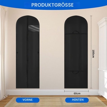 Tašky na odevy 180x60cm, 4 kusy skladacích poťahov na odevy so zipsom, tašky na odevy pre ochranu