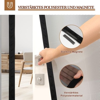 Magnetická sieť proti hmyzu Yotache, dvere, 70x200 cm, otváranie vpravo/vľavo, pre posuvné dvere do