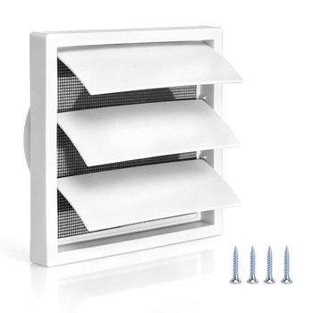 100mm biela uzamykateľná vetracia mriežka 140mm×140mm