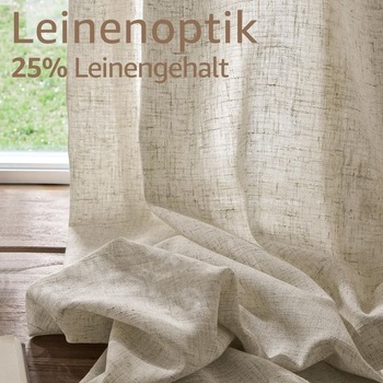 TOPICK Záclony do kaviarne a bistra, sada 2 kusov, kuchynské záclony V60xŠ90 cm, taupe, taupe V60 x